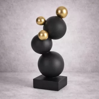   Elegáns, modern absztrakt dísztárgy geometrikus formavilággal 10X10X22 cm
