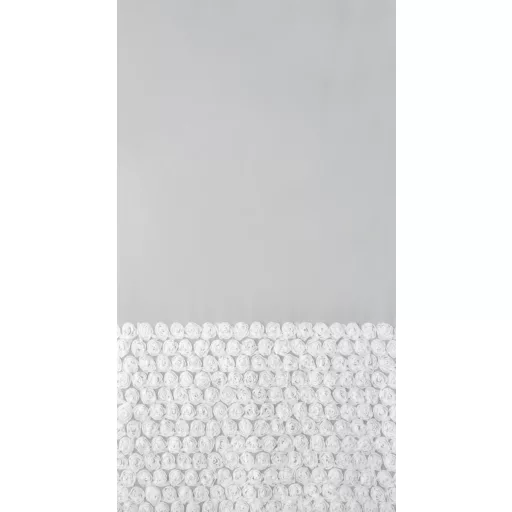3D virágmintás fehér voile készfüggöny – elegáns, fényáteresztő függöny fémkarikákkal, rúdkarnishoz. 140X250cm 