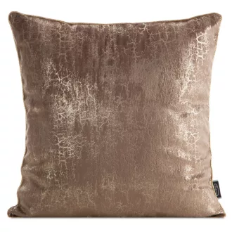 Prémium bársony díszpárna huzat bronz-arany fényű textúrával – elegáns luxus dekor párna,  párnabelsővel 45x45cm