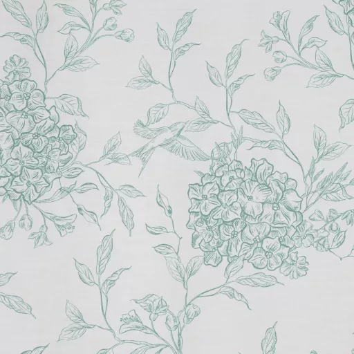 Mentazöld virágmintás ágyneműhuzat szett – elegáns hortenzia design 160x200, 70x80x2db