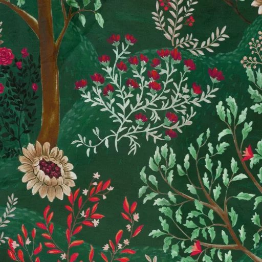 Prémium zöld erdei mintás ágyneműhuzat garnítúra – botanical luxury kollekció 200x220, 70x80x2db