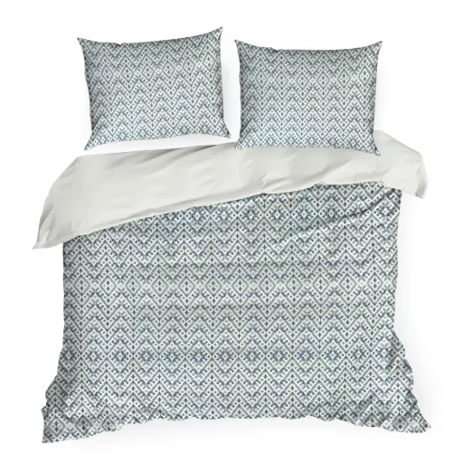 Modern geometrikus mintás ágyneműhuzat – natúr/indusztriális stílusú ágyneműgarnitúra 200x220, 70x80x2db