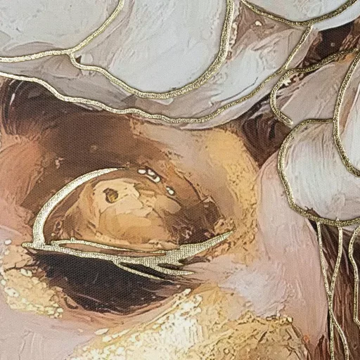 Különleges női portré vászonkép finom virágmotívumokkal 60X80 cm