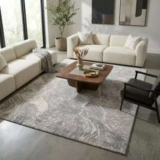  Modern szürke-fehér szőnyeg különleges márványhatású mintával, elegáns designer nappali szőnyeg,TÖBB MÉRETBEN- 16990 Ft- 49900 Ft-ig