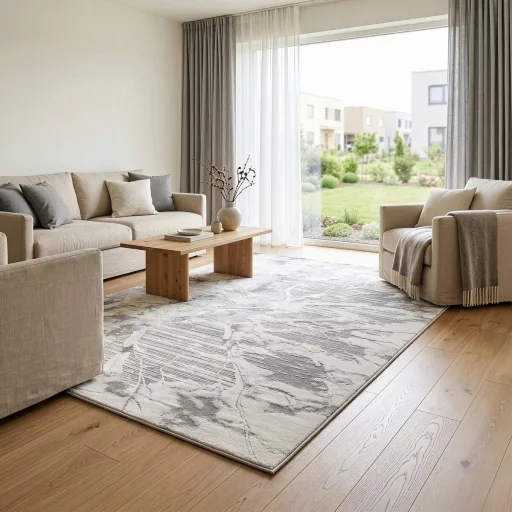 Stílusos krém és szürke modern szőnyeg absztrakt mintával, puha tapintás, elegáns megjelenés, texturált minimalista designer szőnyeg ,TÖBB MÉRETBEN , 13900-5300Ft- ig 