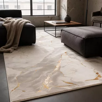   Elegáns világosszürke-arany szőnyeg finom texturált mintával, texturált minimalista designer szőnyeg  , 16900-79900Ft- ig 