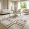 Modern beige-barna absztrakt szőnyeg rojtos szegéllyell– puha, elegáns nappali szőnyeg, texturált minimalista designer szőnyeg TÖBB MÉRETBEN- 16990 Ft- 49900 Ft-ig 