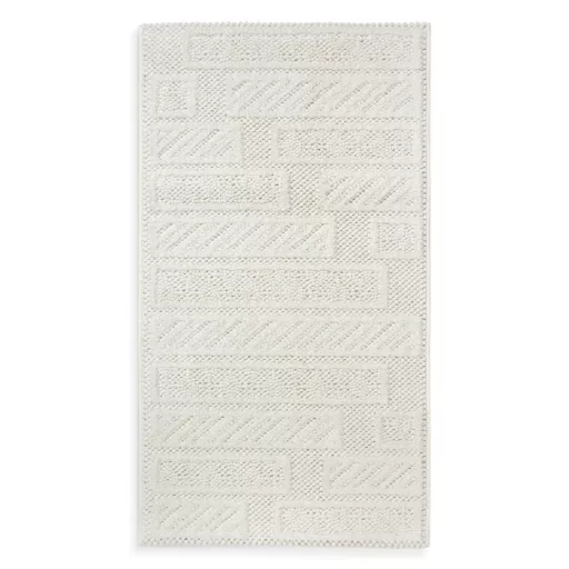 Elegáns krémszínű szőnyeg finoman kidolgozott geometrikus mintázattal és puha, kellemes tapintású felülettel –  elegáns nappali szőnyeg, texturált minimalista design TÖBB MÉRETBEN- 16900 Ft-79900 Ft-ig 