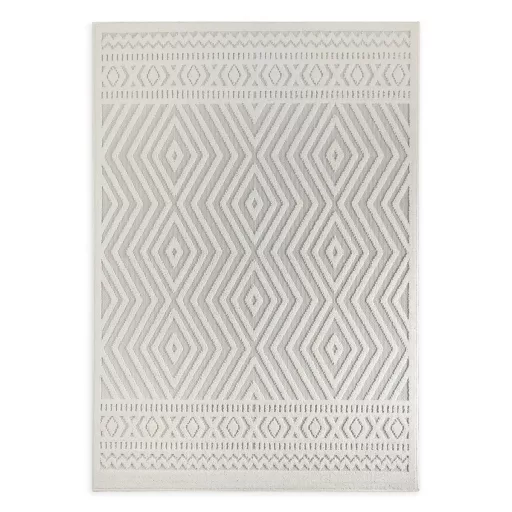 Elegáns krémszínű szőnyeg finoman kidolgozott geometrikus mintázattal és puha, kellemes tapintású felülettel –  elegáns nappali szőnyeg, texturált minimalista design TÖBB MÉRETBEN , 16900-52800Ft- ig 