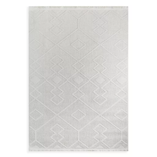 Elegáns krémszínű szőnyeg finoman kidolgozott geometrikus mintázattal és puha, kellemes tapintású felülettel –  elegáns nappali szőnyeg, texturált minimalista design ,TÖBB MÉRETBEN- 16900 Ft-79900 Ft-ig