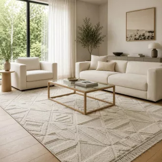   Elegáns világos szürke szőnyeg finoman kidolgozott geometrikus mintázattal és puha, kellemes tapintású felülettel –  elegáns nappali szőnyeg, texturált minimalista design  TÖBB MÉRETBEN 13900 Ft-40000 Ft-ig