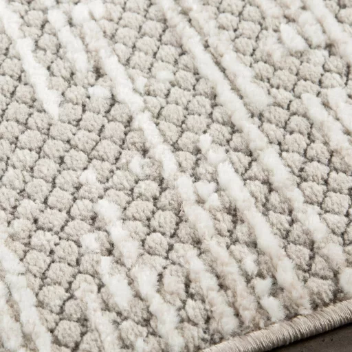 Elegáns világos szürke szőnyeg finoman kidolgozott geometrikus mintázattal és puha, kellemes tapintású felülettel –  elegáns nappali szőnyeg, texturált minimalista design, TÖBB MÉRETBEN 22900 Ft-66900 Ft-ig