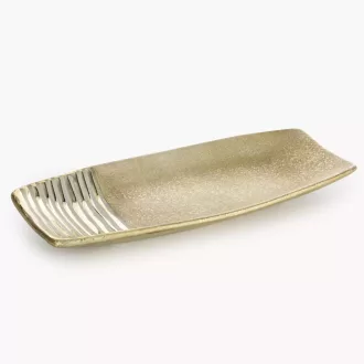 Arany színű modern tál, asztali dísz