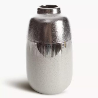 Taupe-ezüst színű modern design váza