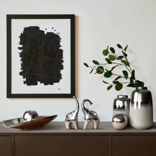 Taupe, ezüst színű modern tál