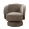 Modern fotel – kárpitozott design fotel szürkésbarna szövet borítással nappaliba, hálóba  81 x 78 x 77 cm