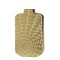 Modern,matt arany színű kerámia dekor váza geometrikus  mintázattal  8 x 19 x 30 cm