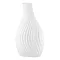 Fehér organikus design váza  – modern strukturált dekor váza 8 x 15.5 x 29 cm