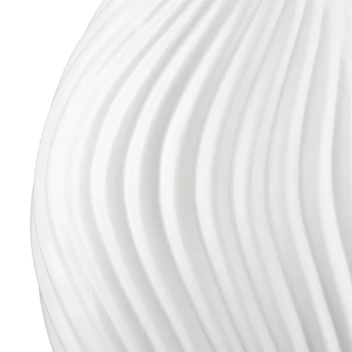 Fehér organikus design váza  – modern strukturált dekor váza 8 x 15.5 x 29 cm