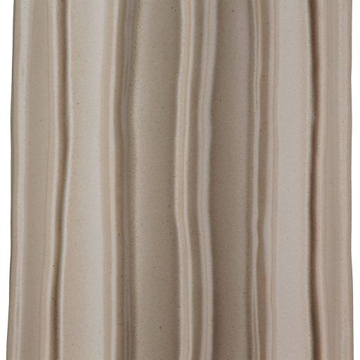 Stílusos, modern megjelenésű világosbarna színü  váza  14 x 27 cm