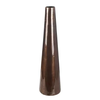 Elegáns, magas bronz színű dekorvázal 13 x 48 cm