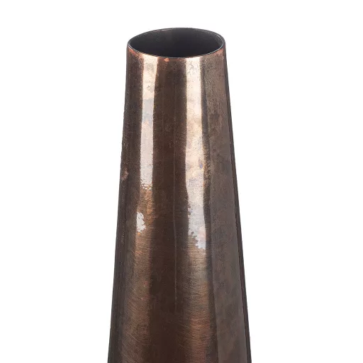 Elegáns, magas bronz színű dekorvázal 13 x 48 cm