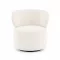 Stílusos, modern beige fotel puha tapintású kárpittal és egyedi formavilággal ,360 ° -ban forgó funkcióval.76x 74x 60 cm
