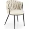 Modern elegáns,különleges steppelésű kárpitozott étkezőszék –beige design szék fekete fém lábakkal 57x60x79x49 cm