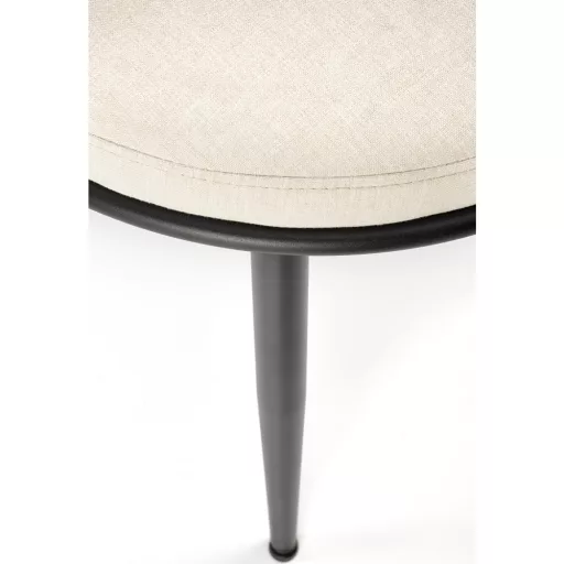 Modern elegáns,különleges steppelésű kárpitozott étkezőszék –beige design szék fekete fém lábakkal 57x60x79x49 cm