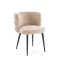 Modern kárpitozott étkezőszék – beige design szék fekete fém lábakkal 62 x 64 x 79 x 51 cm