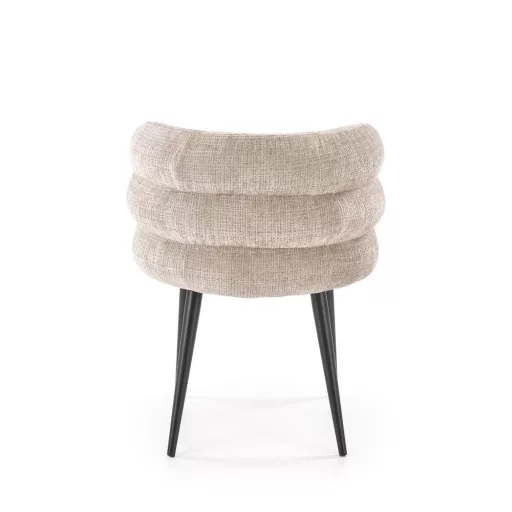 Modern kárpitozott étkezőszék – beige design szék fekete fém lábakkal 62 x 64 x 79 x 51 cm