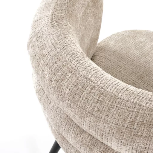 Modern kárpitozott étkezőszék – beige design szék fekete fém lábakkal 62 x 64 x 79 x 51 cm