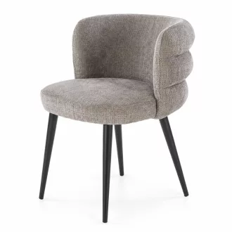   Modern kárpitozott étkezőszék – szürke design szék fekete fém lábakkal 62 x 64 x 79 x 51 cm
