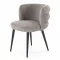 Modern kárpitozott étkezőszék – szürke design szék fekete fém lábakkal 62 x 64 x 79 x 51 cm