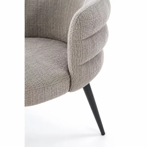 Modern kárpitozott étkezőszék – szürke design szék fekete fém lábakkal 62 x 64 x 79 x 51 cm