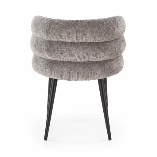 Modern kárpitozott étkezőszék – szürke design szék fekete fém lábakkal 62 x 64 x 79 x 51 cm
