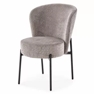   Modern kárpitozott étkezőszék –szürke design szék fekete fém lábakkal 80x51x50 cm