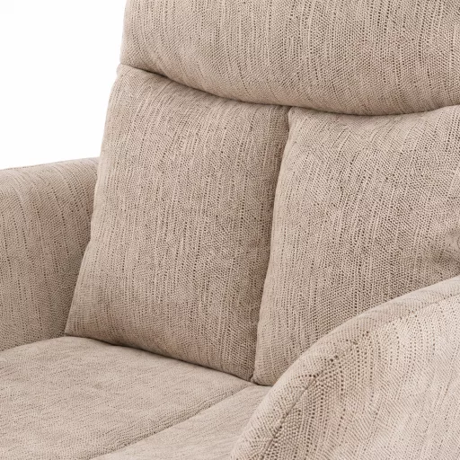 A modern forgószék kényelmes ülőfelülettel,  textilkárpittal beige színben  és elegáns beige fém lábakkal 65x60x87x51 cm   