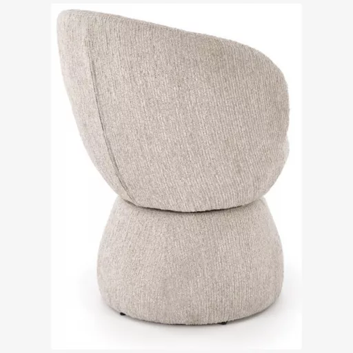Modern forgószék , puha beige színű kárpitozott szövettel , amely elegáns megjelenésű és kényelmes 63x62x82x48 cm
