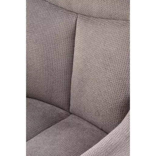 A modern forgószék kényelmes ülőfelülettel,  textilkárpittal szürke színben  és elegáns fekete fém lábakkal 68x62x85x52 cm