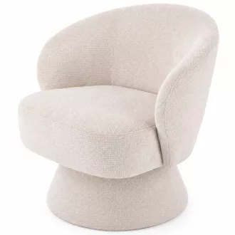   Modern fotel – kárpitozott design fotel beige szövet borítással nappaliba, hálóba  70x 76 x 46 cm
