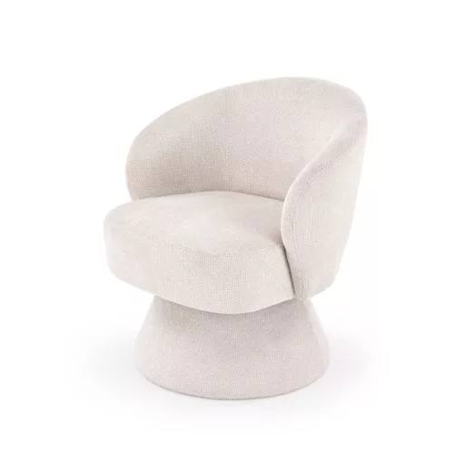 Modern fotel – kárpitozott design fotel beige szövet borítással nappaliba, hálóba  70x 76 x 46 cm