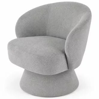   Modern fotel – kárpitozott design fotel szürke szövet borítással nappaliba, hálóba  70x 76 x 46 cm