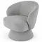 Modern fotel – kárpitozott design fotel szürke szövet borítással nappaliba, hálóba  70x 76 x 46 cm