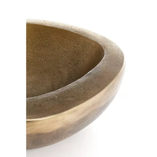 Bronz színű aluminium dekor tál 32x25x9 cm