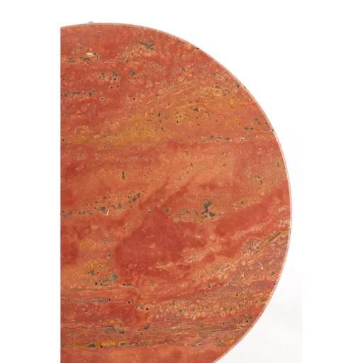 2 darabos terracotta színű lerakó asztal márvány lappal