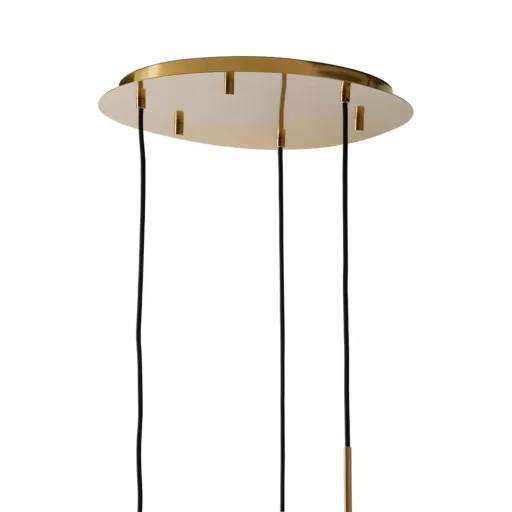 Arany/Króm színű üvegbúrás design 3-as függeszték