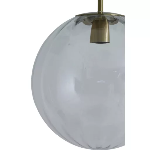 1-es Áttetsző bordázott üvegbúrás design függeszték