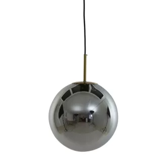   króm színű üvegbúrás, tükör hatású design függeszték