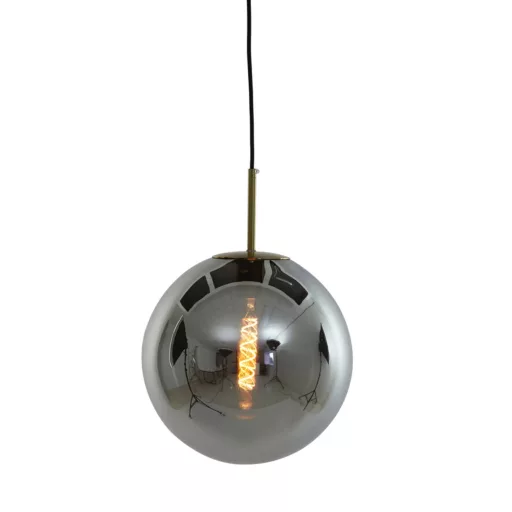 kKróm színű üvegbúrás design függeszték